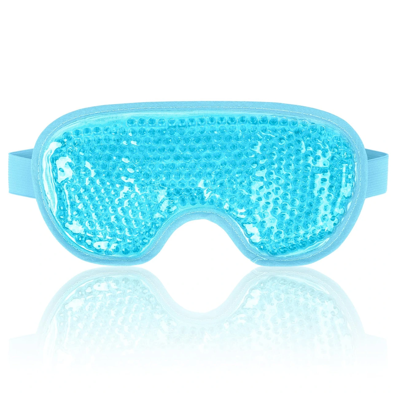 Cooling Eye Mask for After Surgery, Reusable Gel Face Ice Pack, Blue