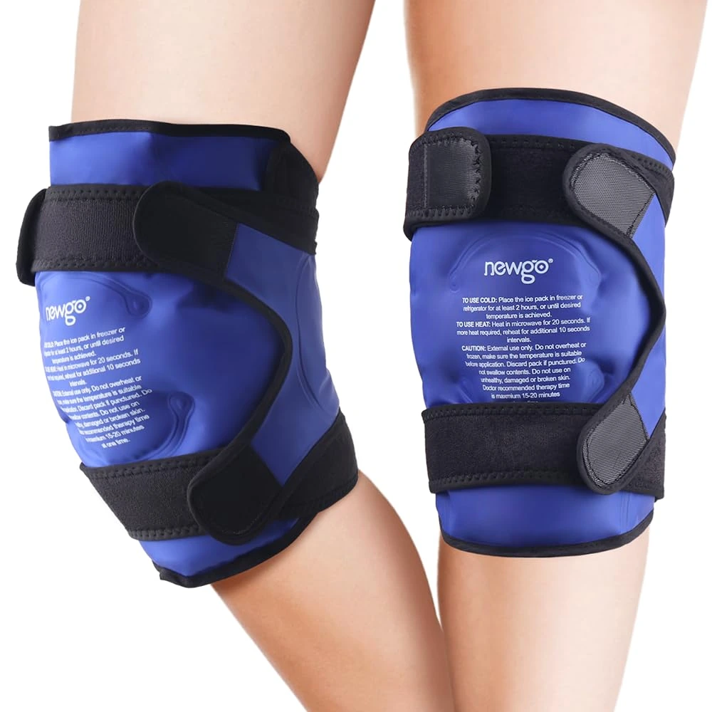 Ice Pack for Knees Injuries Reusable, 360° Full Wrap, 2 Pack, Blue